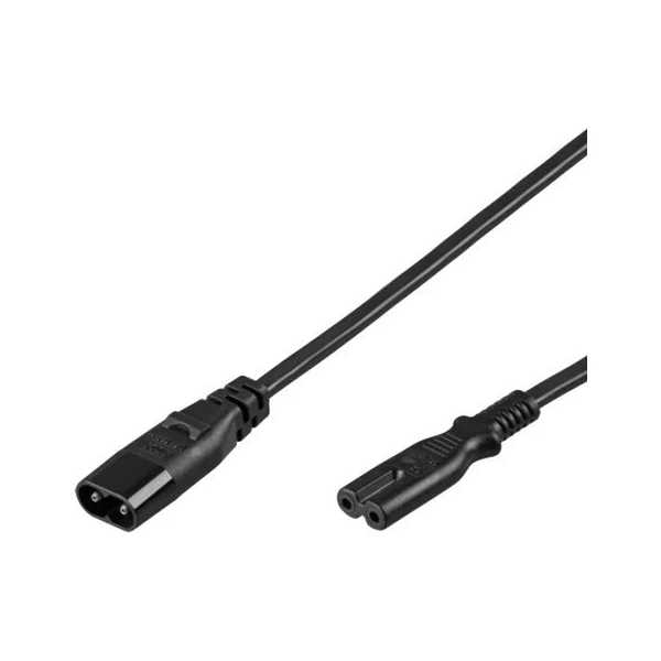 PremiumCord IEC C8/IEC C7 napájací predlžovací kábel 230V 2m čierny - Káble a redukcie - Hlavný obrázok