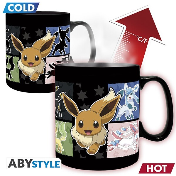 Hrnček Pokémon - Eevee 460 ml (meniaci sa motív)