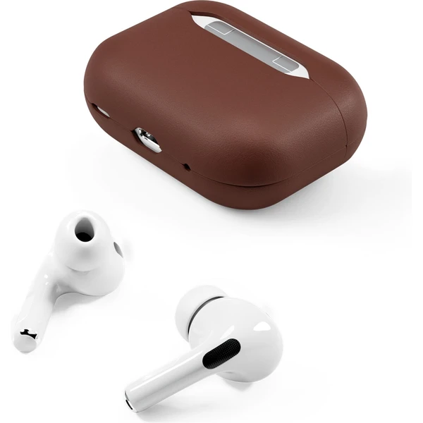 Epico kožený kryt pre Airpods Pro 2 hnedý - Puzdra - Obrázok E7C9000K01