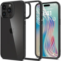 Spigen Crystal Hybrid kryt iPhone 15 Pro matne čierny - Puzdra