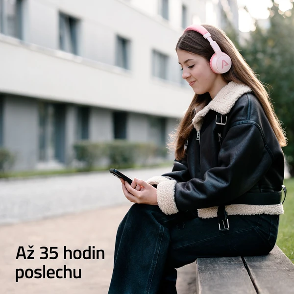 LAMAX BaseKid1 detské bezdrôtové slúchadlá ružové - Slúchadlá - Obrázok E7VL000K01
