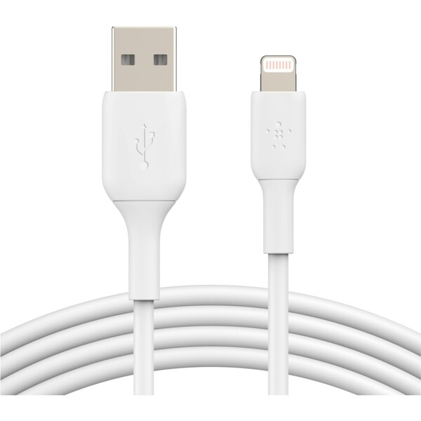 Belkin BOOST Charge Lightning/USB-A kábel, 2m, biely