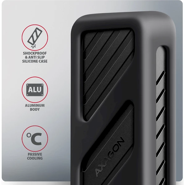 AXAGON EEM2-20G externý SSD disk čierny - Externé boxy - Obrázok E84D000L01