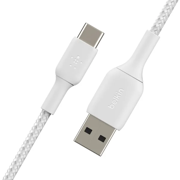 Belkin BOOST Charge opletený napájací kábel USB-C/USB-A 2 m biely - Káble a redukcie - Obrázok E8C9400301
