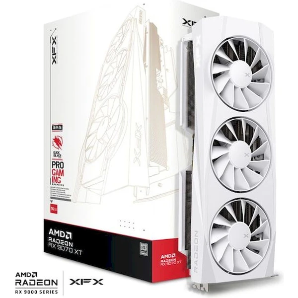 XFX Quicksilver AMD Radeon RX 9070 XT 16GB GDDR6 , white - Grafické karty - Obrázok E9LE000L01