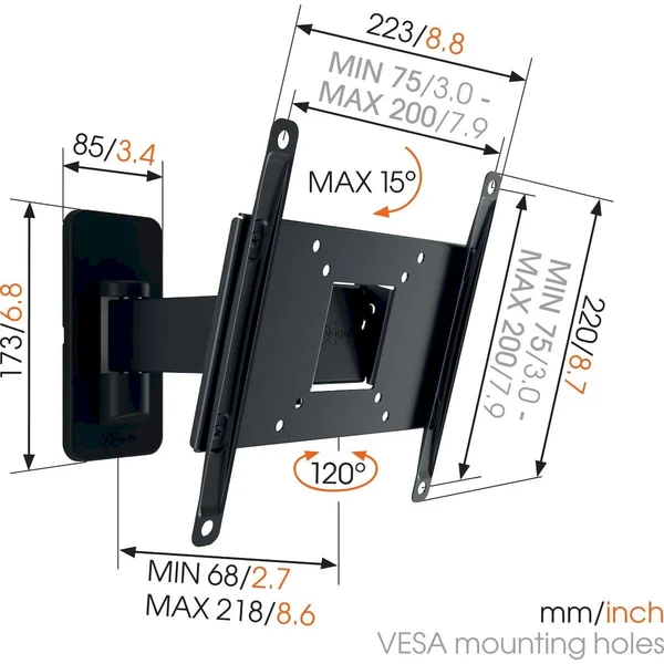 Vogel's TV rameno 2 kĺby - Držiaky pre obrazovky - Obrázok E9PF000N01