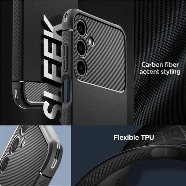 Spigen Rugged Armor kryt Samsung Galaxy A25 5G matne čierny - Puzdra - Obrázok E9V3000N01
