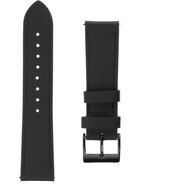 FIXED Leather Strap kožený remienok so šírkou 20mm pre smartwatch čierny - Remienky - Hlavný obrázok