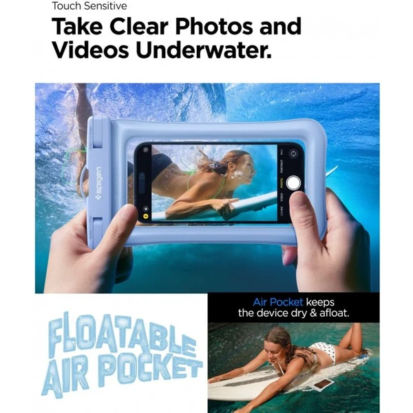 Spigen Aqua Shield Floating vodeodolné púzdro A610 2 Pack fialové - Puzdra - Obrázok EAF3000701