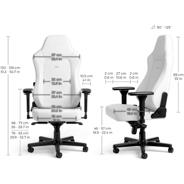 noblechairs HERO White Edition herné kreslo biele - Počítačové stoličky - Obrázok EAUA000J01