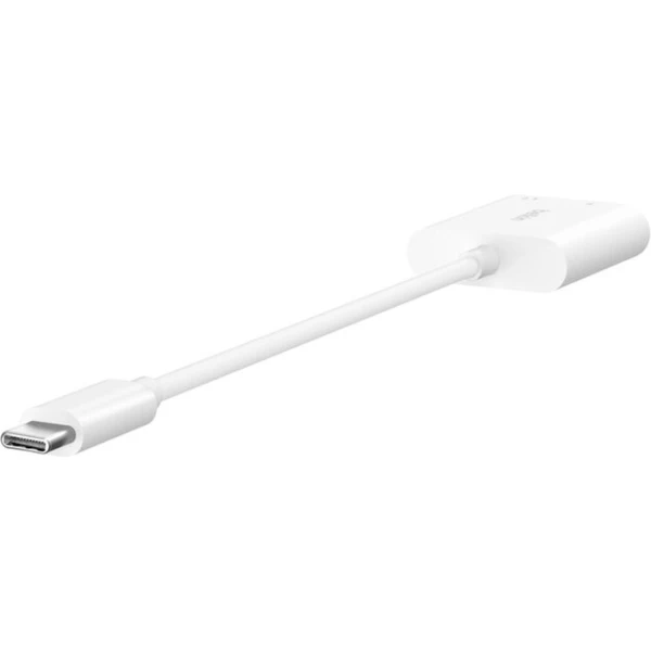 Belkin RockStar USB-C -> USB-C/3,5 mm 60W redukcia biela - Káble a redukcie - Obrázok EAWC000K01