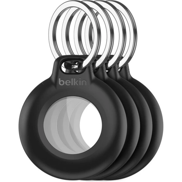 Belkin Secure Waterproof vodotesné puzdro na AirTag s krúžkom čiernej (4-pack) - Puzdra - Hlavný obrázok