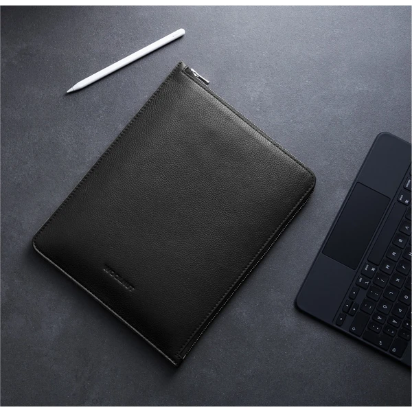 Woolnut kožené puzdro Folio na iPad Pro 11"/iPad Air 11" čierne - Puzdra - Obrázok EBJR100501
