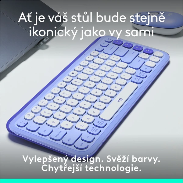 Logitech POP ICON KEYS (US) klávesnica ľaliová - Klávesnice - Obrázok EBU8000O01