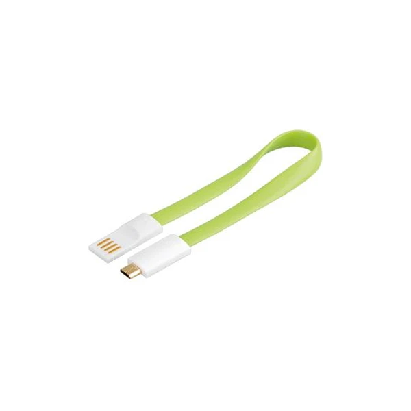 PremiumCord USB-A/MicroUSB-B magnetický napájací kábel 0,2m zelený - Káble a redukcie - Hlavný obrázok