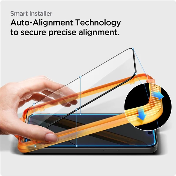 Spigen Glass tR AlignMaster 2 Pack tvrdené sklo iPhone 15 Pro Max čierne - Ochranné fólie a sklo - Obrázok ECT8000601