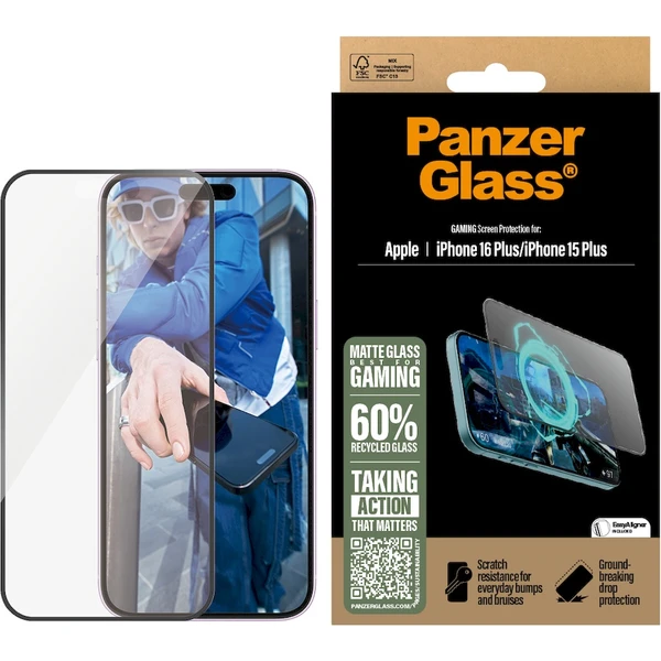 PanzerGlass® Gaming sklo pre hráčov Apple iPhone 16 Plus/15 Plus - Ochranné fólie a sklo - Obrázok ED08000P01