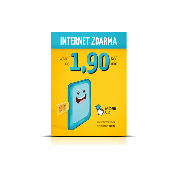 E-shop MOBIL.SK predplatená SIM karta s 1 GB + 30 min na aktiváciu + 100 Kč kreditom