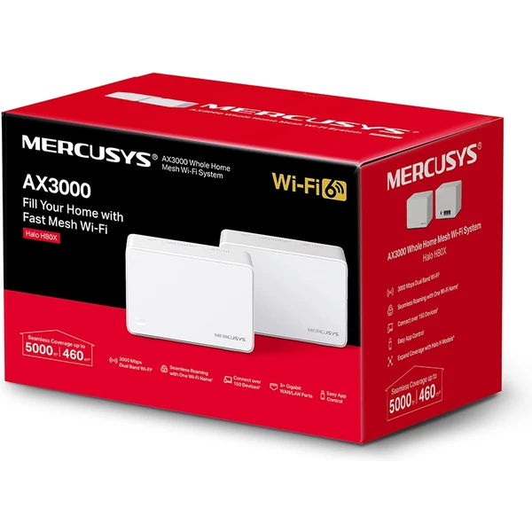 Mercusys Halo H80X mesh systém 2ks biely - Mesh systémy - Obrázok ED76700301