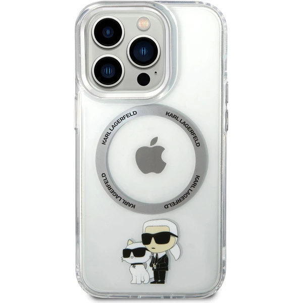 Karl Lagerfeld IML Karl and Choupette NFT MagSafe zadný kryt pre iPhone 15 Pre číry - Puzdra - Obrázok EDB3000J01