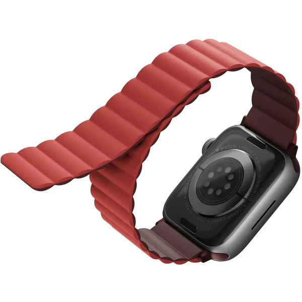 UNIQ Revix obojstranný remienok pre Apple Watch 42/41/40/38mm Burgundy (gaštanový/koralový) - Remienky - Obrázok EDHMF00101