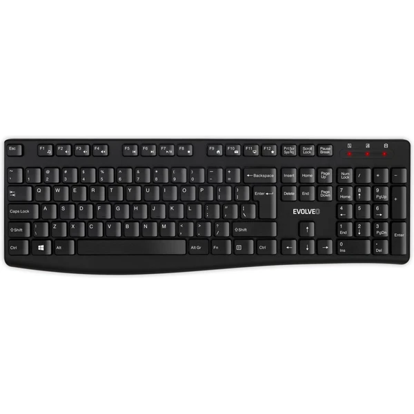 EVOLVEO K1050 bezhlučný set bezdrôtovej klávesnice a myši (US) čierna - Klávesnicové sety - Obrázok EF6F000L01