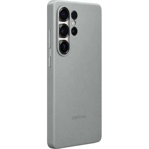 Samsung Kindsuit Case kryt z vegánskej kože Galaxy S25 Ultra šedý - Puzdra - Obrázok EFCC000J01