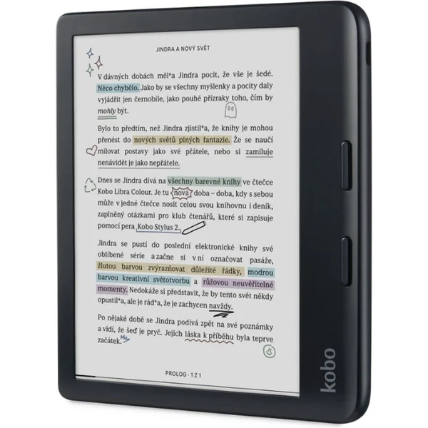 Kobo Libra Colour čítačka & stylus bundle čierna - Čítačky elektronických kníh - Obrázok EFJG000K01