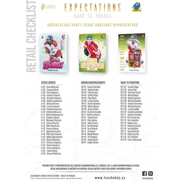 Hokejové karty Legendary Cards: Slovenský hokej - Road to Prague 2024 - Hokejové karty - Obrázok EFQ3000P01