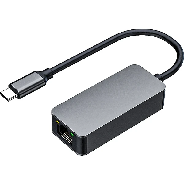 PremiumCord adaptér USB-C -> LAN RJ45 ETHERNET 2,5 G/1000 MBIT Aluminium - Sieťové karty - Hlavný obrázok