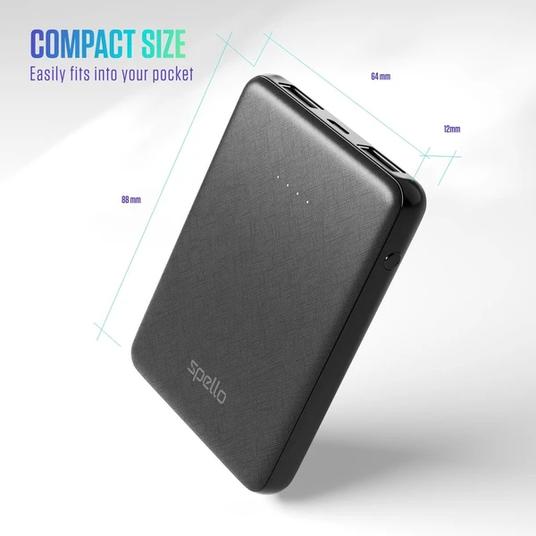 Spello Pocket powerbanka (10W) 5000mAh čierna - Powerbanky - Obrázok EGPD000K01