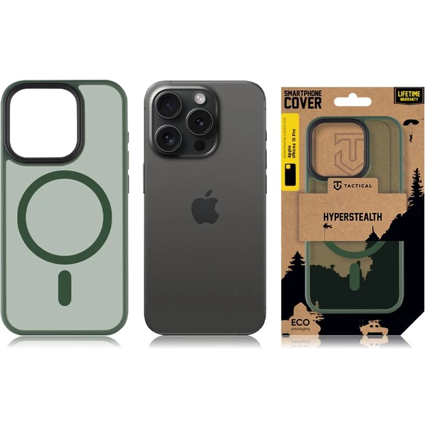 Tactical MagForce Hyperstealth kryt iPhone 15 Pre Forest Green - Puzdra - Obrázok EH59000601