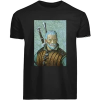 Tričko The Witcher - Geralt Van Gogh Art on Black XL - Tričká