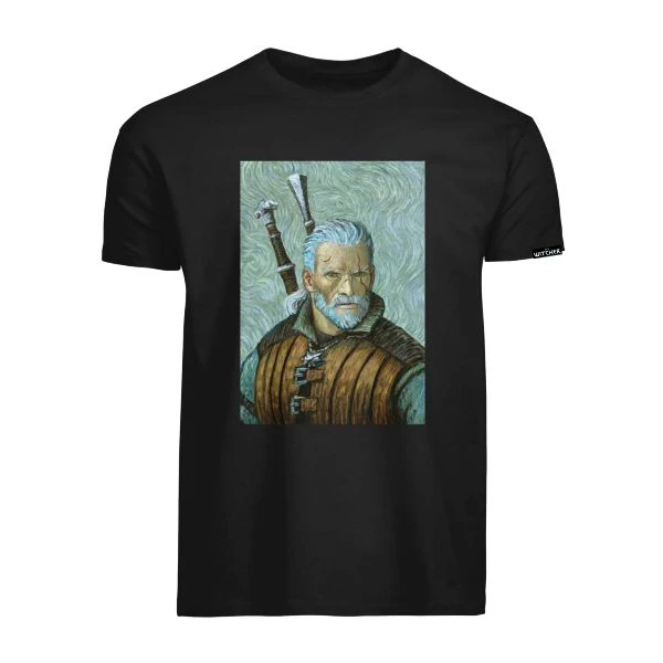 Tričko The Witcher - Geralt Van Gogh Art on Black XL - Tričká - Hlavný obrázok
