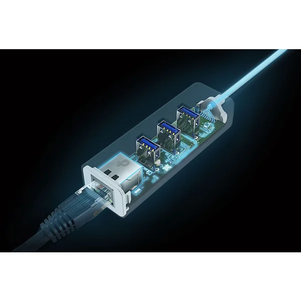 TP-Link UE330 USB 3.0 HUB + adaptér USB 3.0 na Ethernet, biely - USB huby - Obrázok EIGFF00101