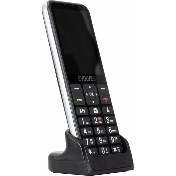 EVOLVEO EasyPhone LT s nabíjacím stojanom čierny - Mobilné telefóny - Obrázok EJQ6700301