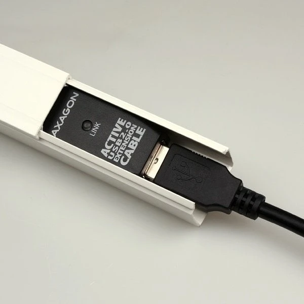 AXAGON ADR-220 USB-A/USB-A predlžovací kábel 20m čierny - Káble a redukcie - Obrázok EJS6000701