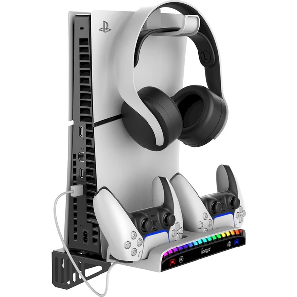 iPega P5S011 Stojan na Stenu pre PS5/PS5 Slim/PS5 Pro s nabíjačkou pre DualSense  - Nabíjačky - Obrázok EJU0000K01