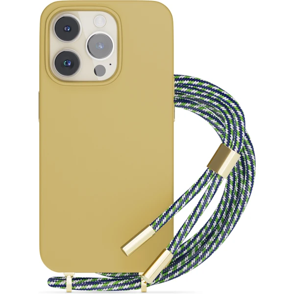 EPICO silikónový kryt so šnúrkou pre iPhone 14 Pro Max pieskový - Puzdra - Hlavný obrázok