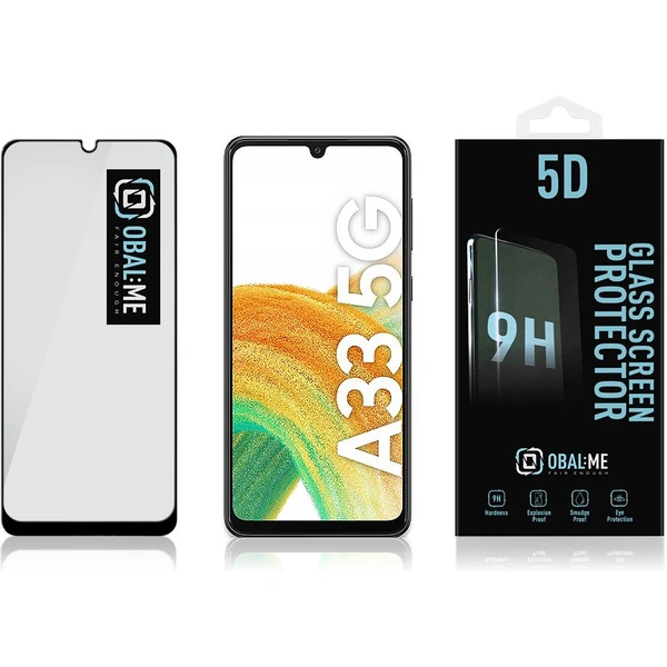 Obal:Me 5D tvrdené sklo Samsung Galaxy A33 5G čierne - Ochranné fólie a sklo - Obrázok ELK6000701