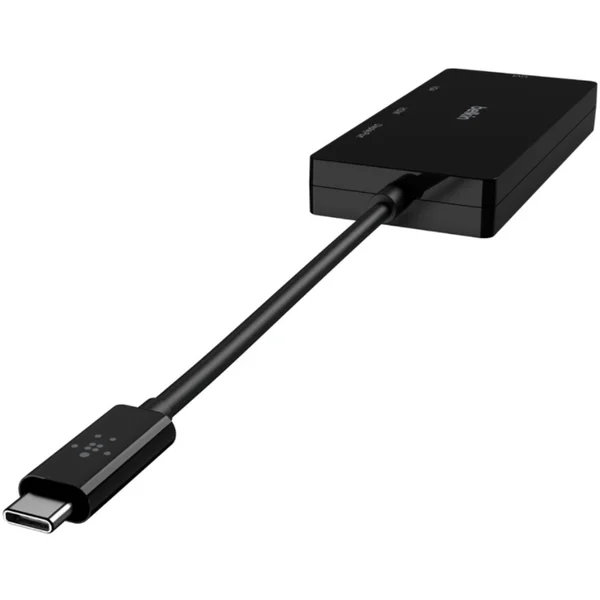 Belkin USB-C video adaptér HDMI, VGA, DVI, DisplayPort čierny - USB huby - Obrázok ELVT200401