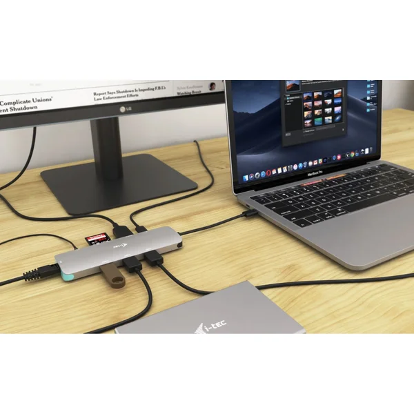 i-tec USB-C Metal Nano Docking Station 4K HDMI LAN + Power Del - Dokovacie stanice - Obrázok EMPN200401