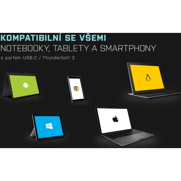 i-tec USB-C/2x DisplayPort redukcia 4K čierna - Káble a redukcie - Obrázok EMTN200401