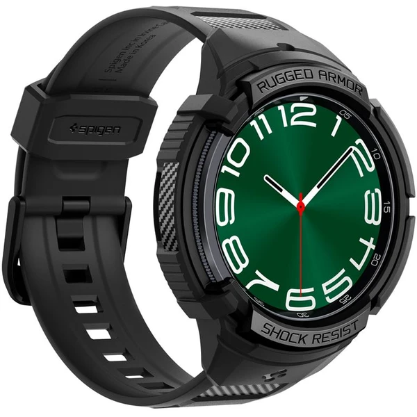 Spigen Rugged Armor Pre púzdro Samsung Galaxy Watch6 Classic 47mm čierne - Puzdra - Obrázok EOV3000N01