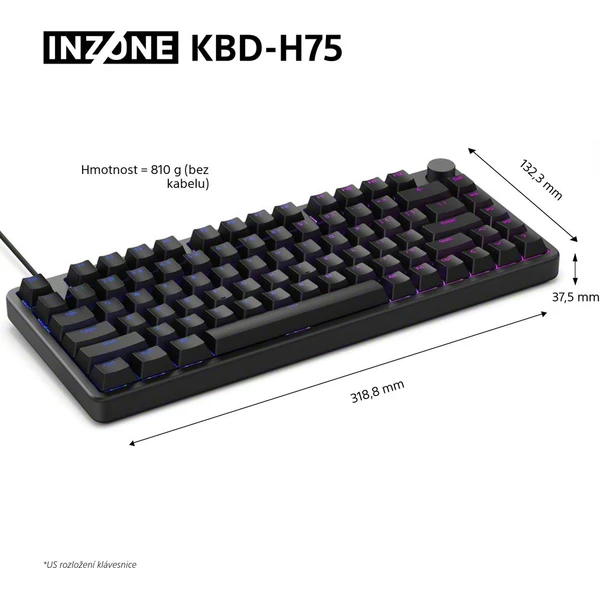 Sony INZONE KBD-H75 herná klávesnica - Klávesnice - Obrázok EPBH000K01