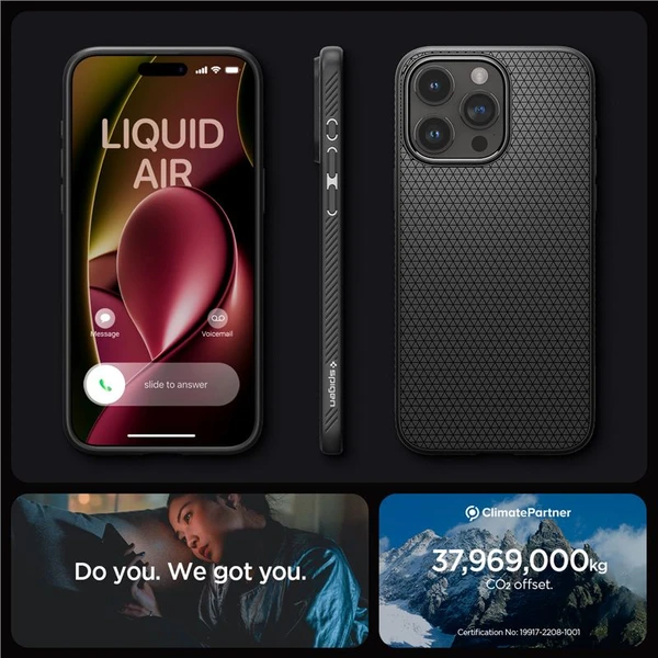 Spigen Liquid Air kryt iPhone 15 Pro matne čierny - Puzdra - Obrázok EPU8000601