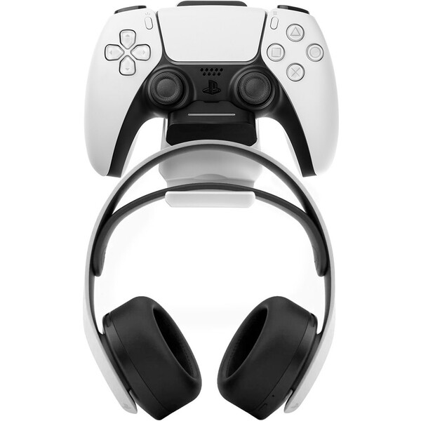 FIXED závesný nabíjací dok pre ovládač DualSense (PS5) čierno-biely