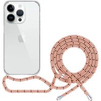 EPICO transparentný kryt so šnúrkou pre iPhone 14 Pro Max ružová - Puzdra