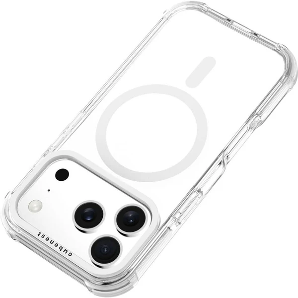 Cubenest MagPro Strong Guard MagSafe kryt iPhone 17 Pro biely - Puzdra - Obrázok ERBK000K01