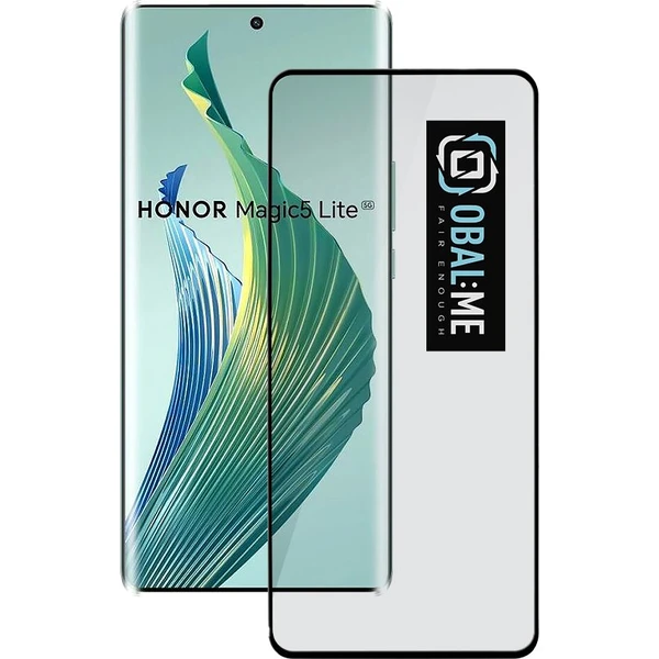 OBAL:ME 5D Tvrdené Sklo pre Honor Magic5 Lite čierne - Ochranné fólie a sklo - Hlavný obrázok